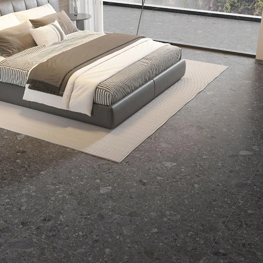 Non-Slip Terrazzo-Look Porcelain Floor Tile 600x600/600x1200/750x1500mm