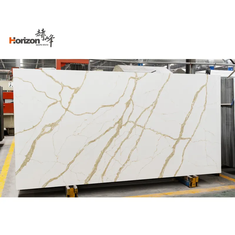 Calacatta White Engineered Quartz Slab 3200x1600mm