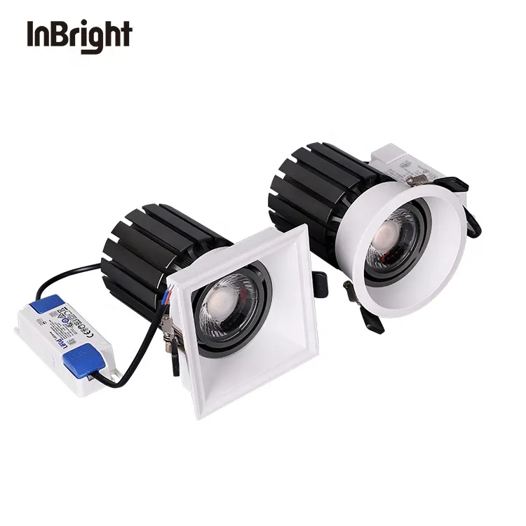 Anti-Glare Adjustable Dimmable Recessed LED Downlight 7-30W
