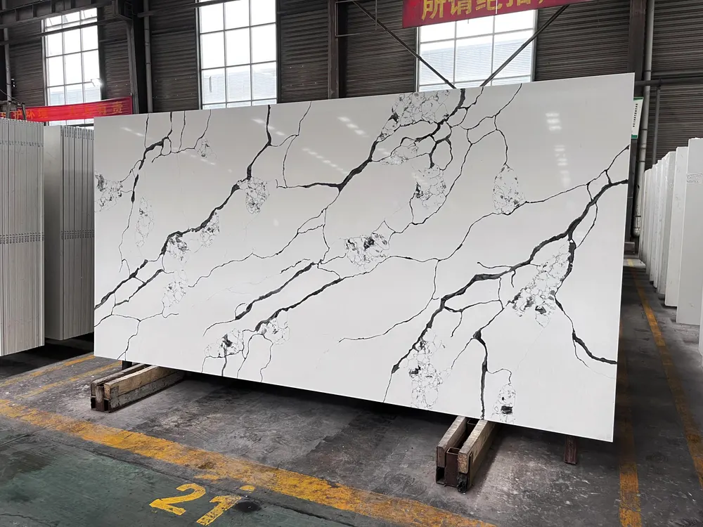 Calacatta White Engineered Quartz Slab 3200x1600mm