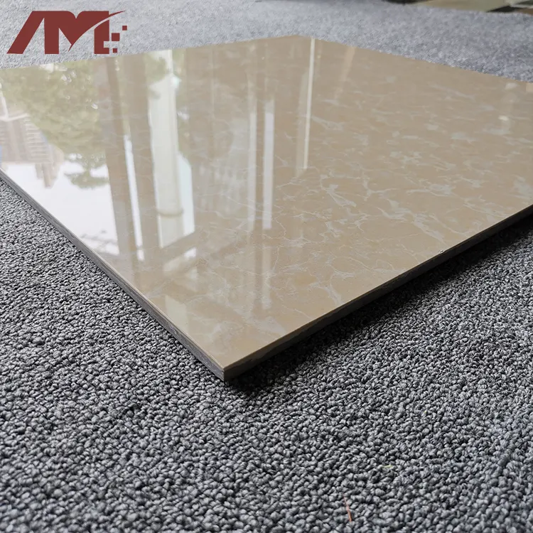 Beige Polished Porcelain Floor Tile 600x600mm