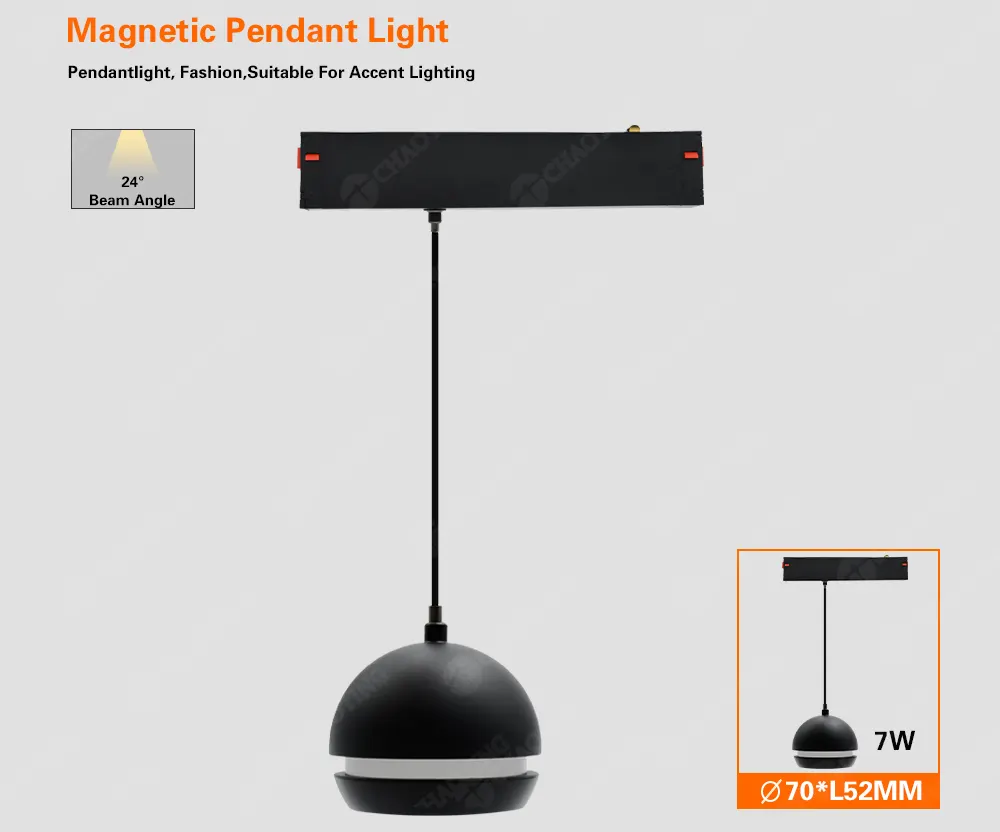 Aluminum Magnetic LED Track Pendant Light 7W