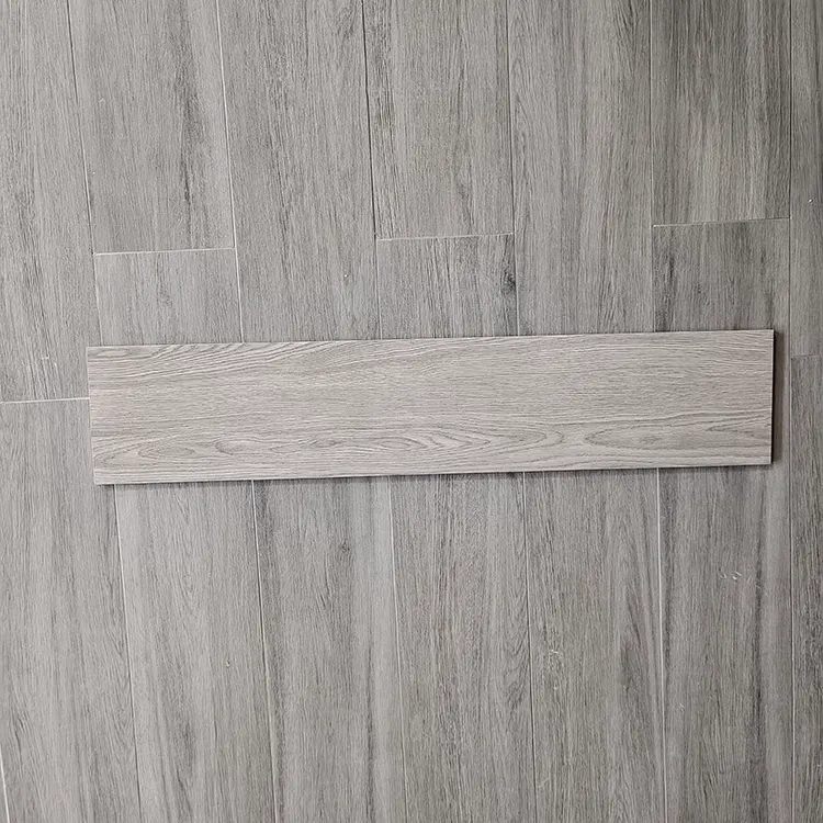 Non-Slip Wood-Look Gray Ceramic Wall And Floor Tile 150x800mm