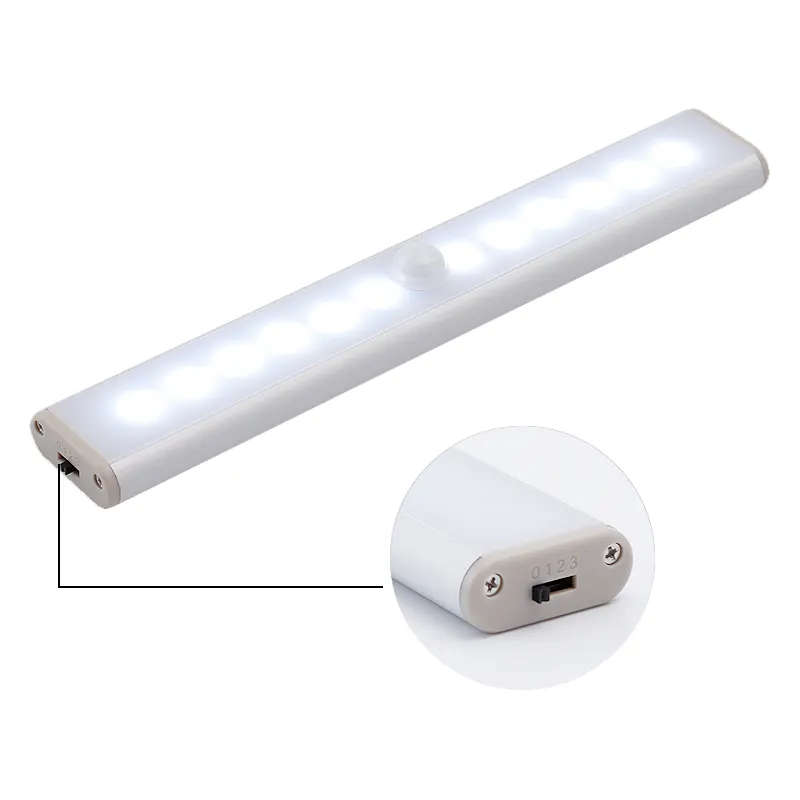 Motion-Sensor Rechargeable Touch-Controlled Smart LED Cabinet Light 20x5x5