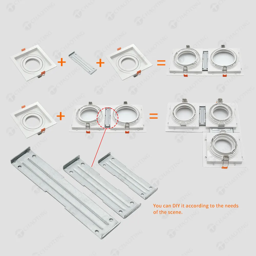 Surface-Mounted Plastic Downlight Housing MR16/PAR30/GU10/AR111