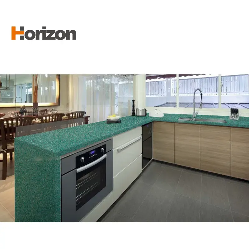Green Engineered Quartz Slab 3200x1600mm