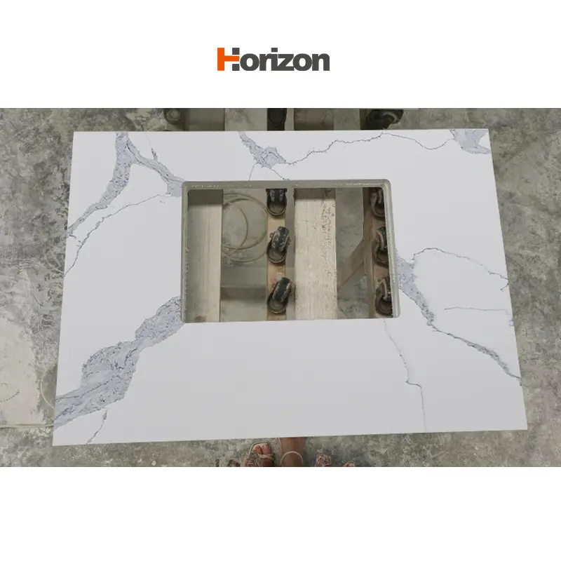 Calacatta White Engineered Quartz Slab 3200x1600mm