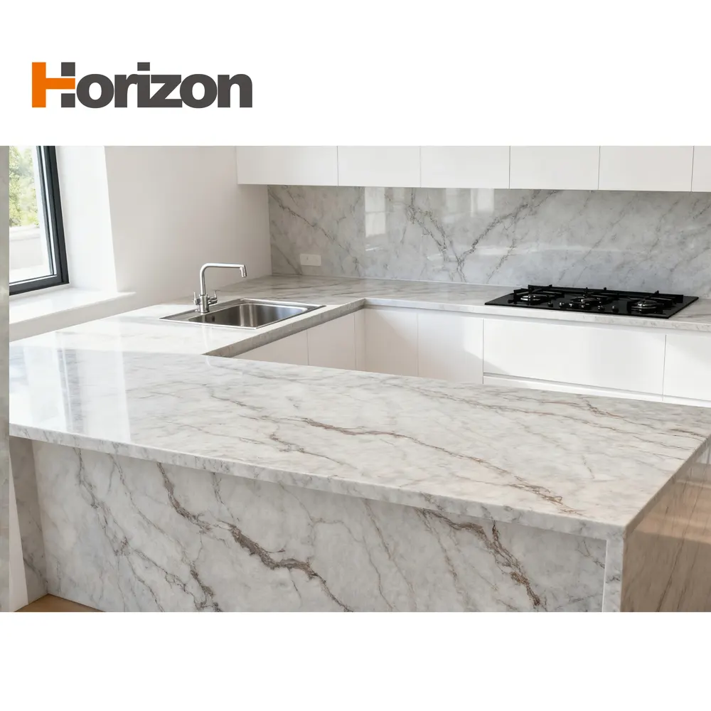 3D-Printed Green Engineered Quartz Slab 3200x1600mm