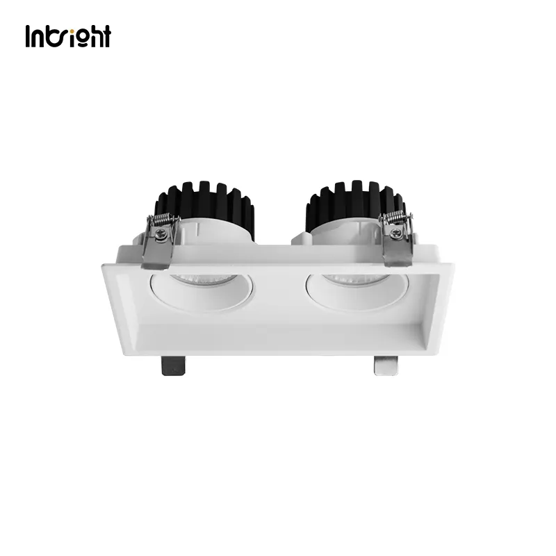 Adjustable Recessed Aluminum LED Grille Spotlight 10-25W