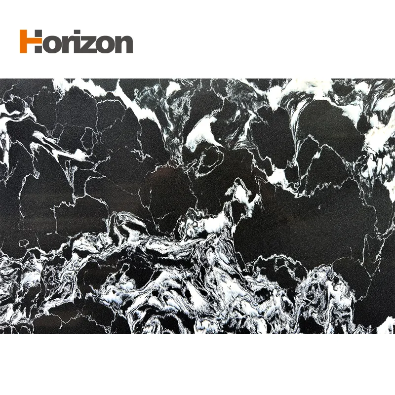 Calacatta Black Engineered Quartz Slab 3200x1600mm