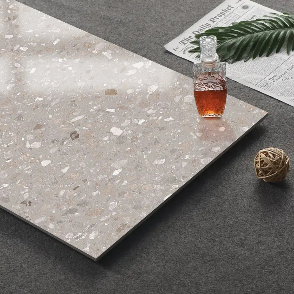 Non-Slip Terrazzo-Look Porcelain Floor Tile 600x1200mm