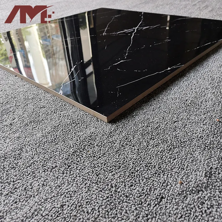 Stone-Look Black Porcelain Floor Tile 600x600mm