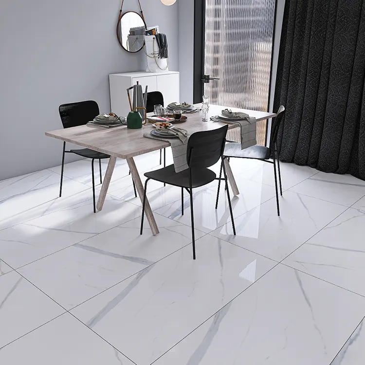 Marble-Look Polished Porcelain Wall And Floor Tile 600x1200mm