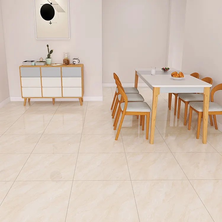 Non-Slip Marble-Look Glazed Porcelain Wall And Floor Tile 600x600mm