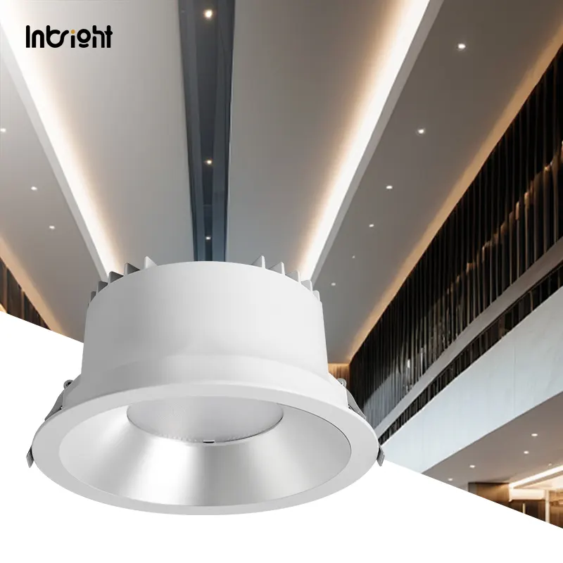 Anti-Glare Recessed Aluminum LED Downlight Black 15-35W