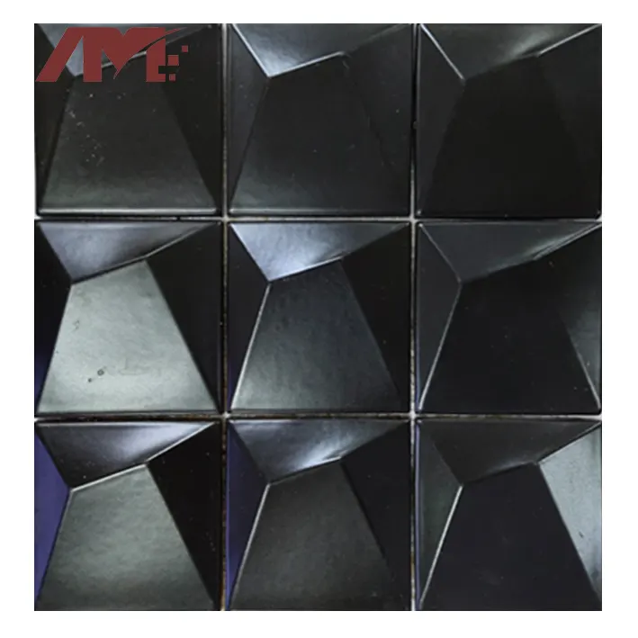 White/Gold Matte Hexagonal Ceramic Mosaic Tile 300x300mm