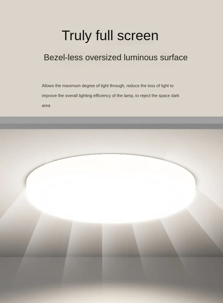 Trimless Surface-Mounted Round LED Downlight 9-36W