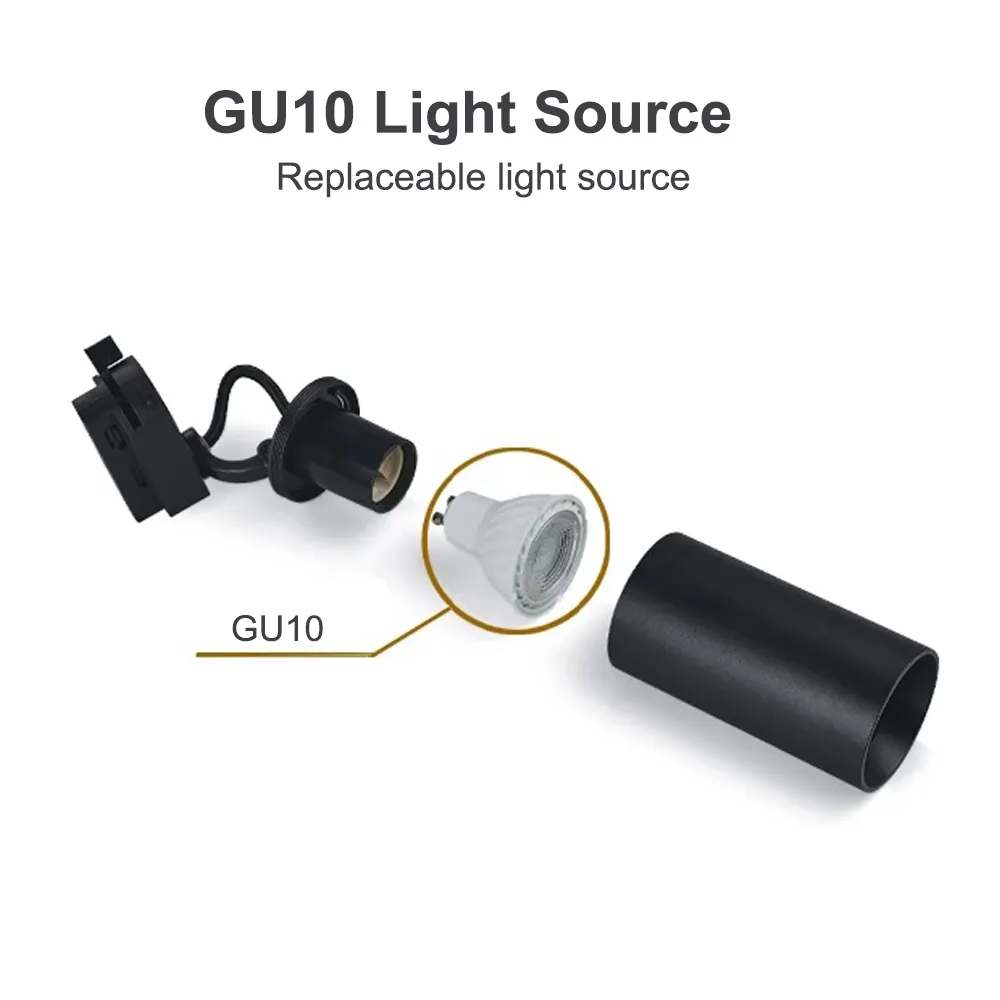 Surface-Mounted Aluminum Track Spotlight Housing GU10