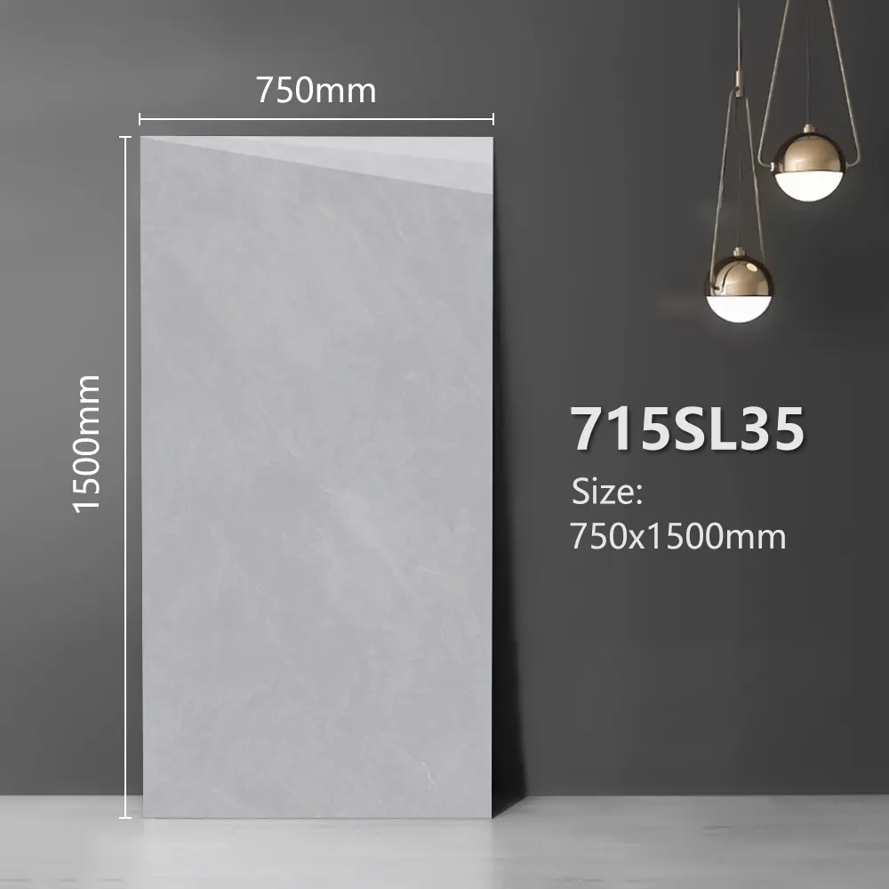 Stone-Look Polished Porcelain Floor Tile 750x1500mm