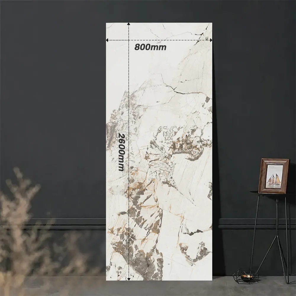 Marble-Look Sintered Stone Slab 800x2600mm
