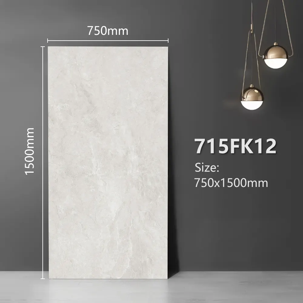 Stone-Look Polished Porcelain Floor Tile 750x1500mm