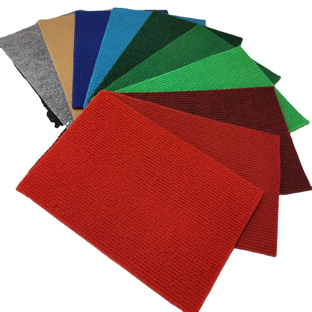Ribbed Polyester Exhibition And Event Carpet 2-6mm Thick