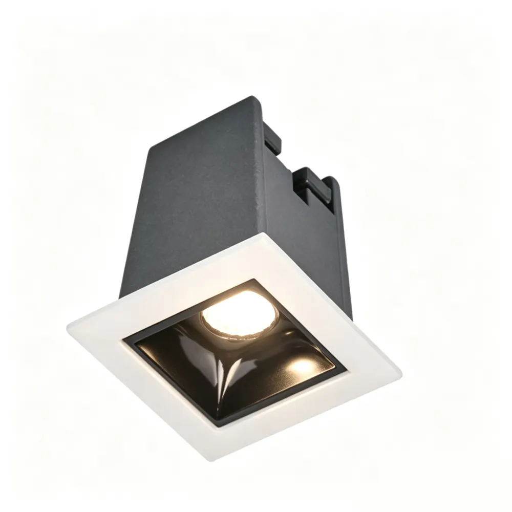 Recessed Square Aluminum LED Grille Spotlight Black/White product sample