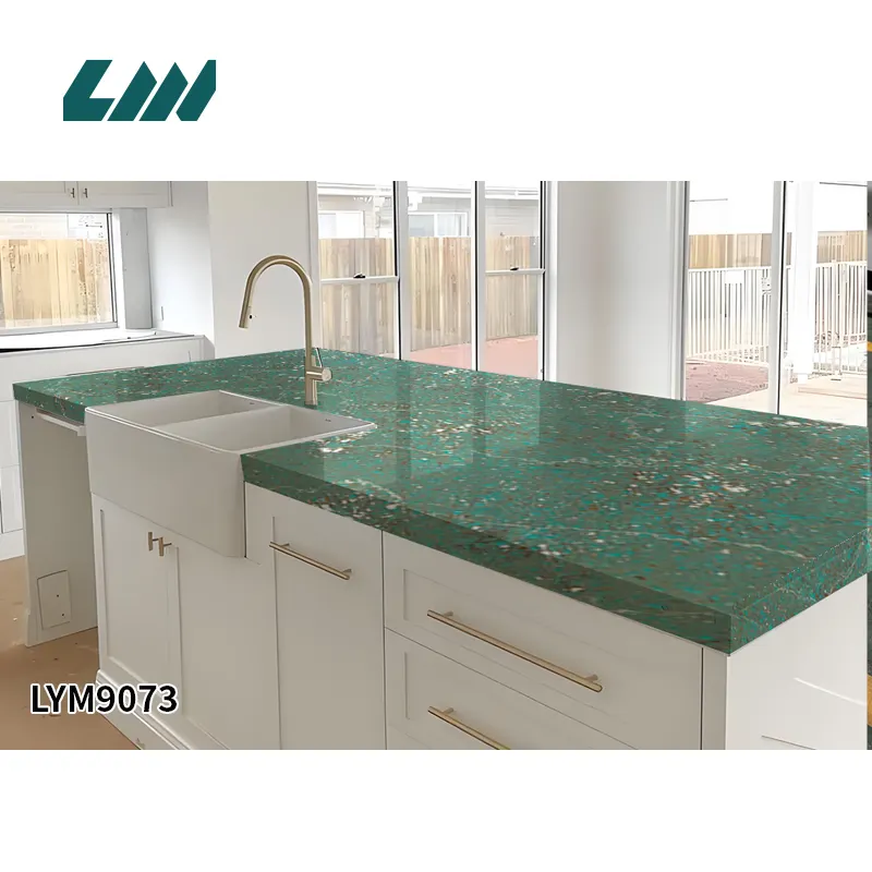 Jade-Look Engineered Quartz Slab 3200x1600mm