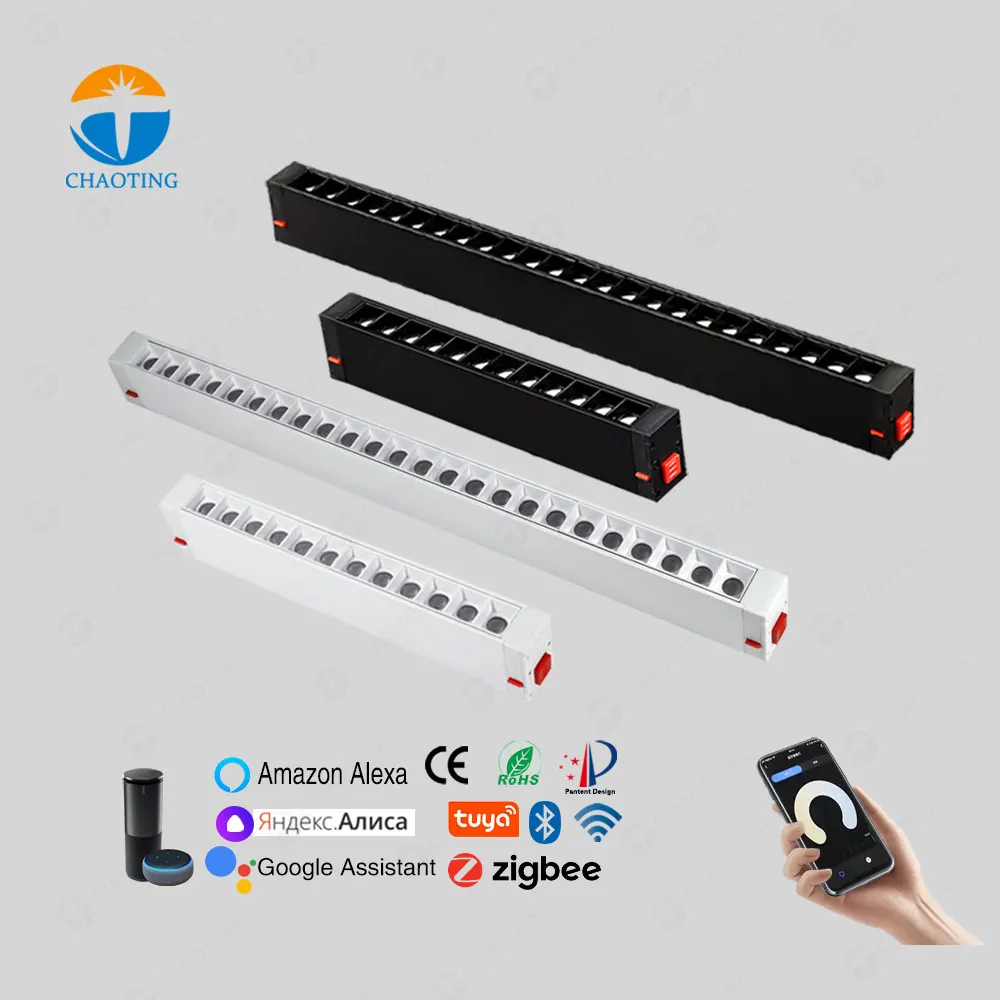 Recessed Aluminum Magnetic LED Track Spotlight 7-27W 220V