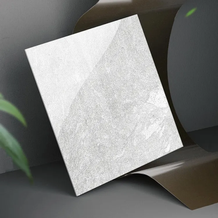 Non-Slip Stone-Look Gray Polished Porcelain Floor Tile 600x600mm