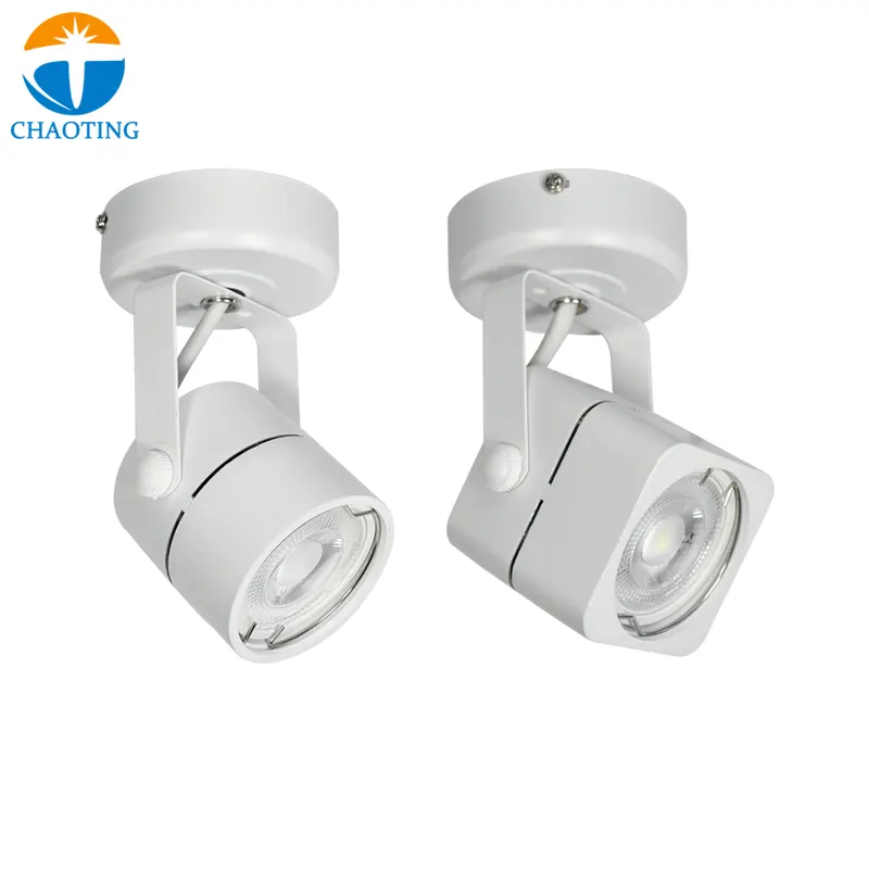 Rotatable Aluminum Track Spotlight Housing GU10/MR16 for 2/3/4-Wire Track