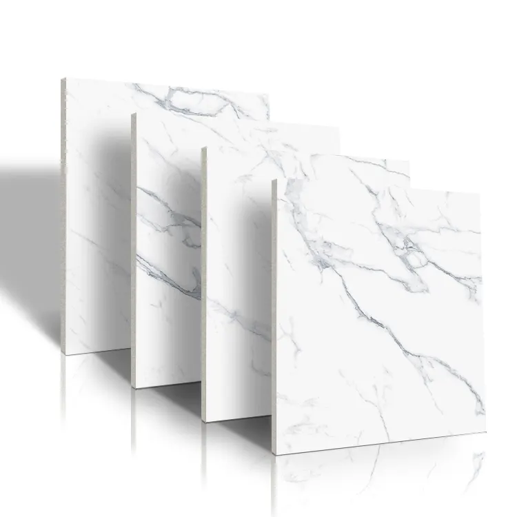 Stone-Look White Matte Porcelain Floor Tile 600x600mm product sample