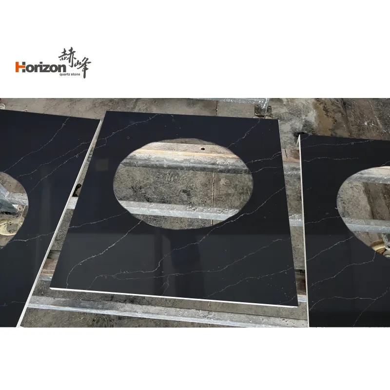 Calacatta White/Black Engineered Quartz Slab 3200x1600mm