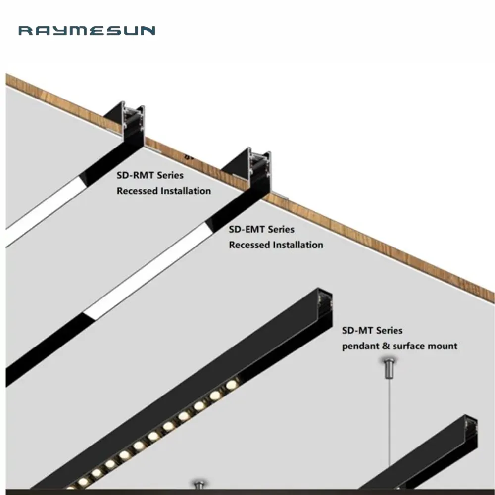 Surface-Mounted Aluminum Linear COB LED Track Spotlight 12W