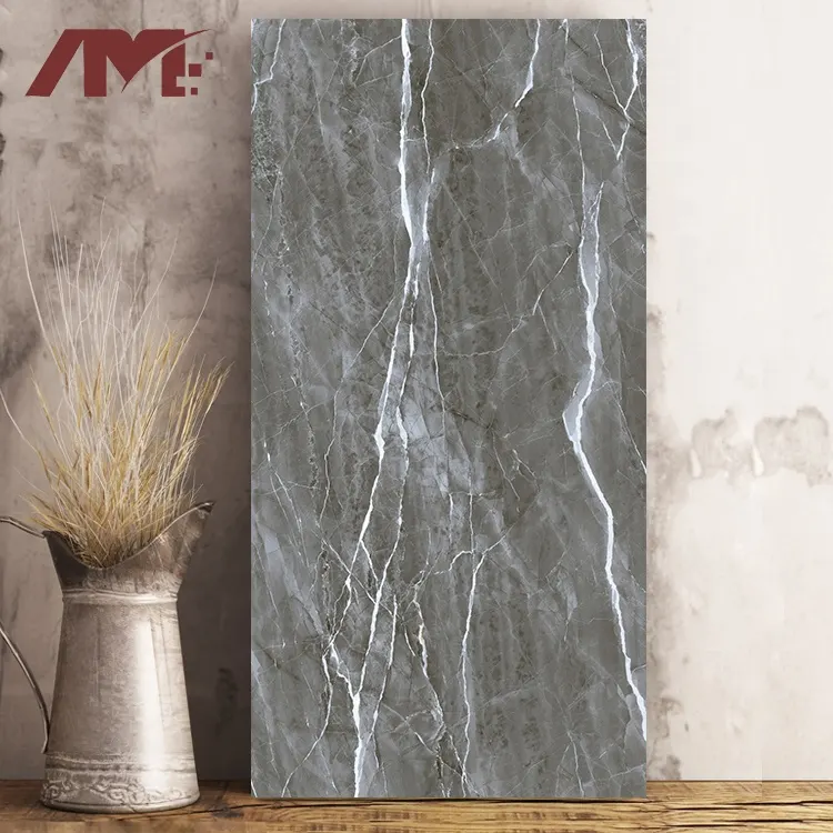 Marble-Look Gray Porcelain Floor Tile 750x1500mm