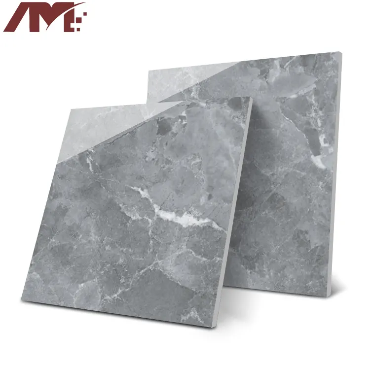 Stone-Look Polished Porcelain Floor Tile 600x600mm
