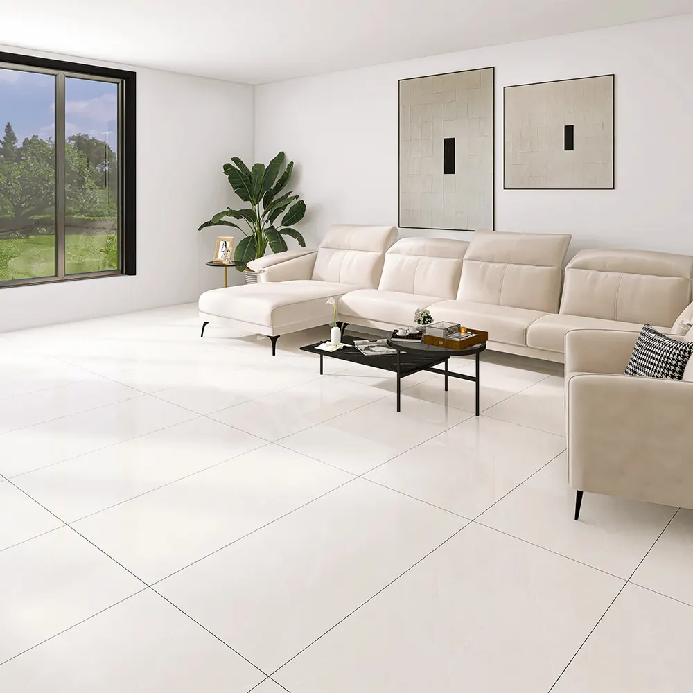 Non-Slip Marble-Look Porcelain Floor Tile 600x1200mm