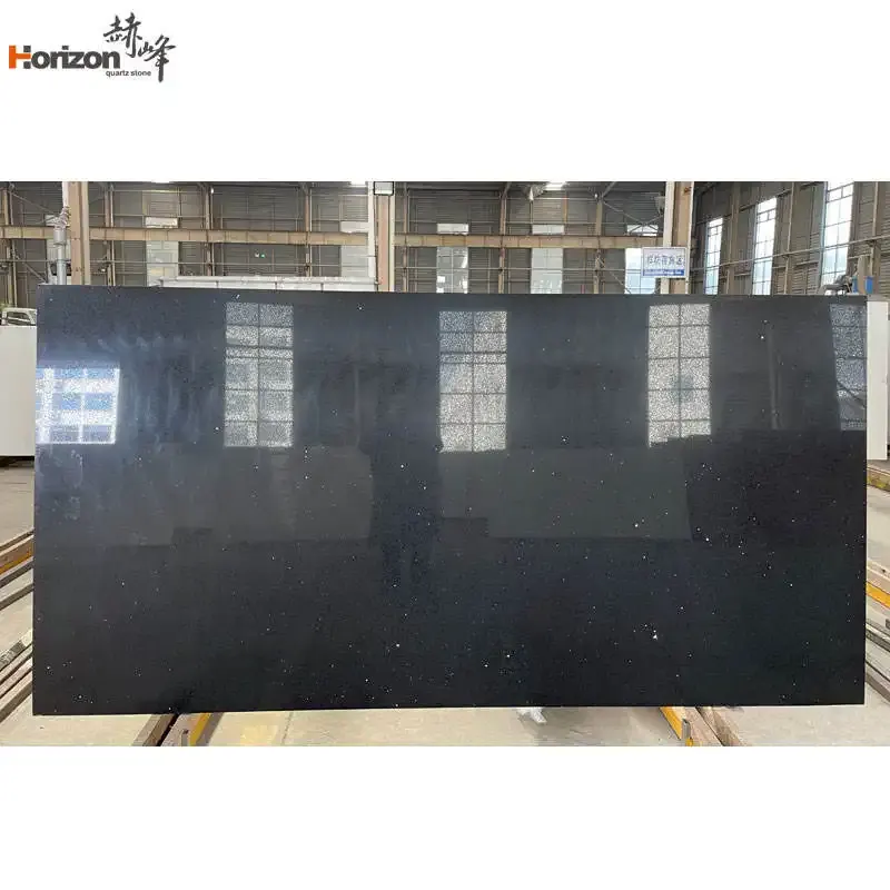 Black Engineered Quartz Slab 3200x1600mm