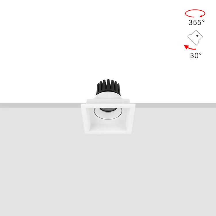 Anti-Glare Adjustable Recessed COB LED Downlight 8-28W IP65