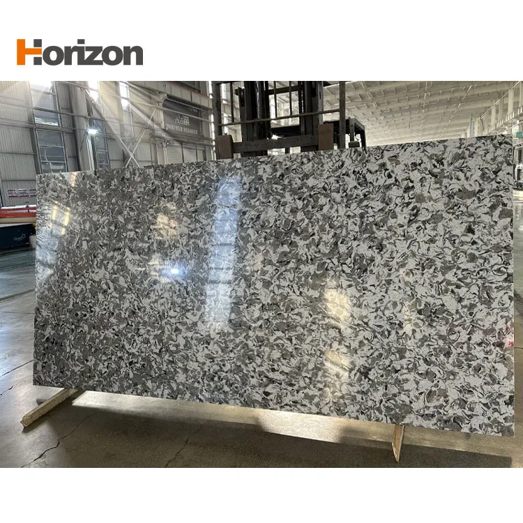 Calacatta White Engineered Quartz Slab For Countertops