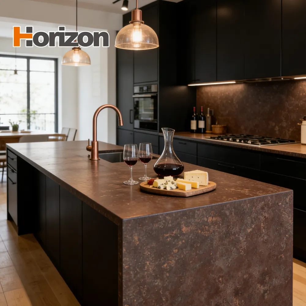 Brown Engineered Quartz Slab