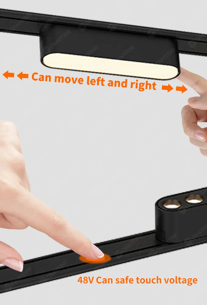 Adjustable Aluminum Magnetic LED Track Spotlight 6/12W 24V/48V