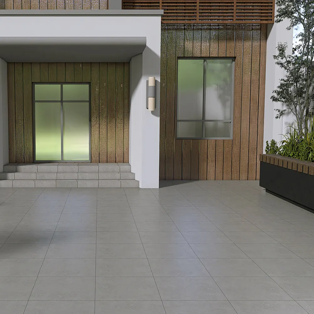 Non-Slip Stone-Look Porcelain Swimming Pool Tile 600x600mm