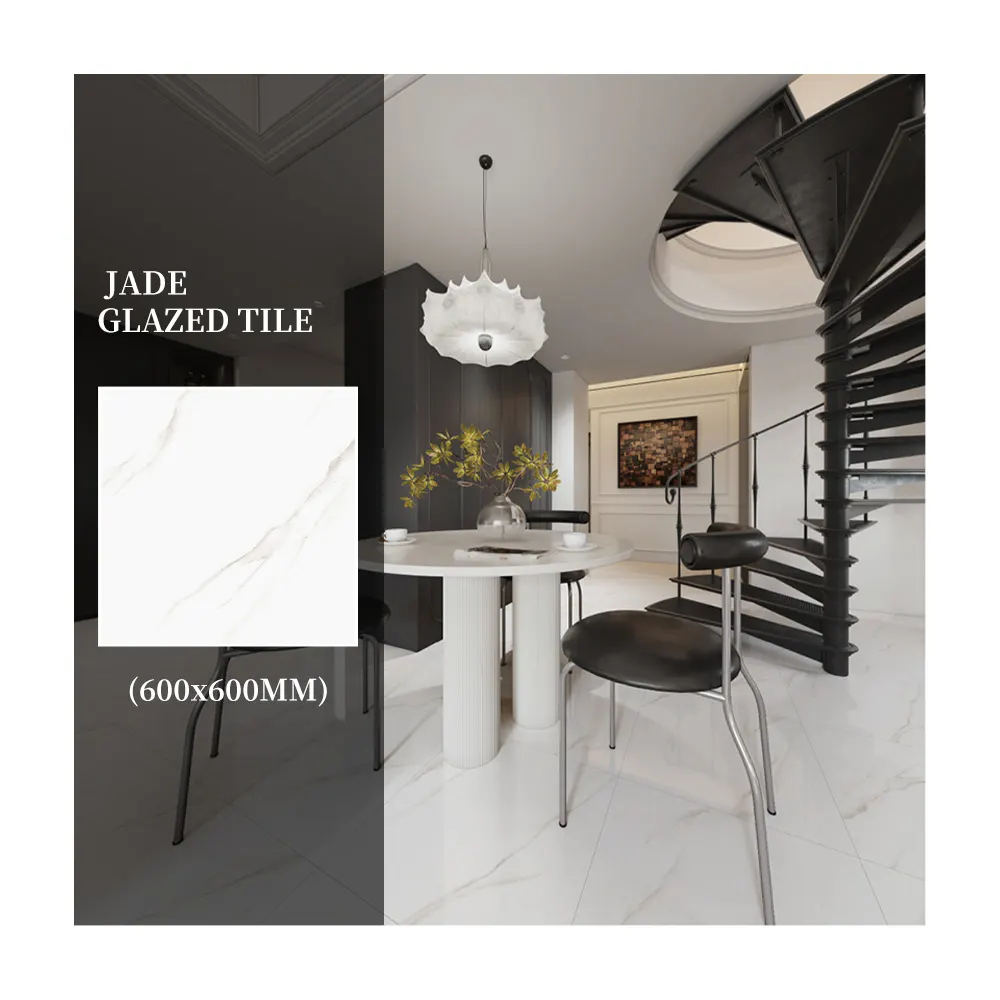 Marble-Look Porcelain Floor Tile 600x600mm