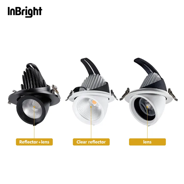 Adjustable Recessed Aluminum COB LED Downlight 10-50W