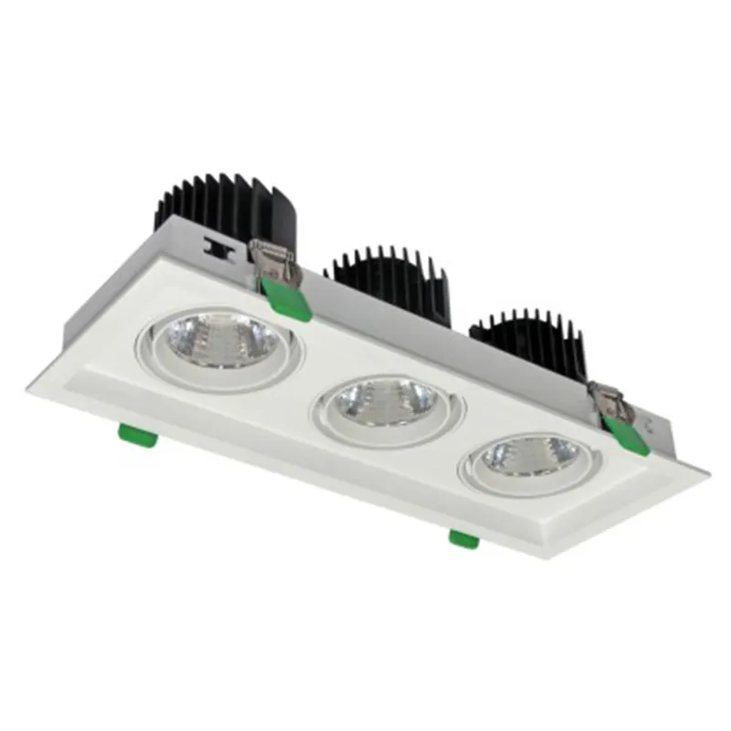 Adjustable Recessed Square LED Grille Spotlight