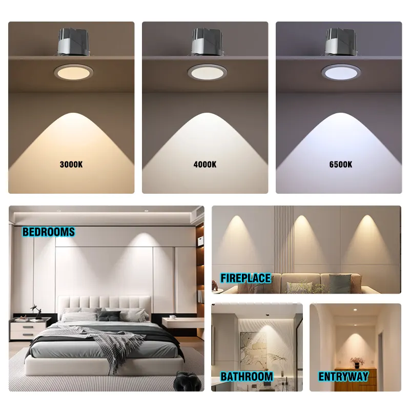 Anti-Glare Adjustable Recessed COB LED Downlight 8-18W IP44