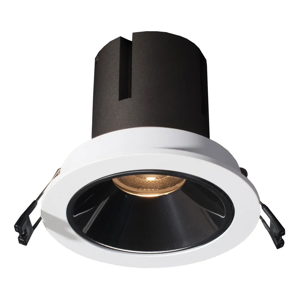 Rotatable Dimmable Aluminum COB LED Downlight Black 15-36W IP44