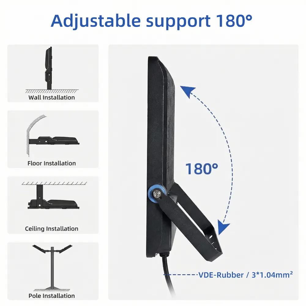 Aluminum LED Floodlight 240-480W IP66