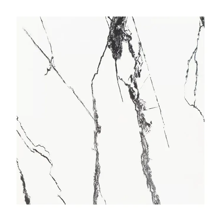 White Marble-Look Polished Porcelain Tile 800x800mm